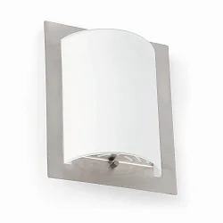 Luminaria de pared DIULA E27 IP20, níquel satinado 
