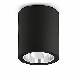 Luminaria de superficie POTE E27 IP20, negro mate 