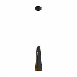 Luminaria colgante PLUMA conmutable IP20, negro mate 