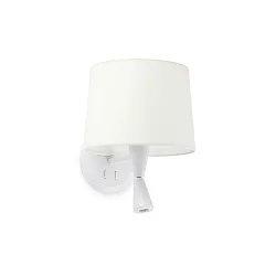 Luminaria de pared CONGA E27 IP20, blanco mate 