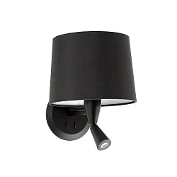 Luminaria de pared CONGA E27 IP20, negro mate 