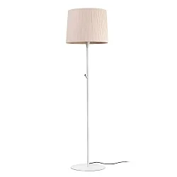 Luminaria de pedestal SAMBA E27 IP20, beige, blanco mate 