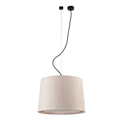 Luminaria colgante SAMBA E27 IP20, beige, negro mate 