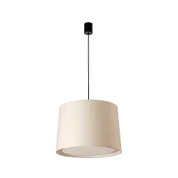 Luminaria colgante CONGA E27 IP20, beige, negro mate 