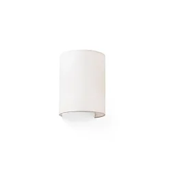 Luminaria de pared COTTON semicircular E27 IP20, blanco mate 