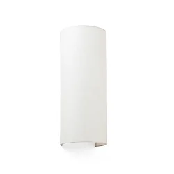 wall luminaire COTTON 2 flames, half round E27 IP20, white matt 