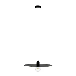 Luminaria colgante PLAT E27 IP20, negro mate 