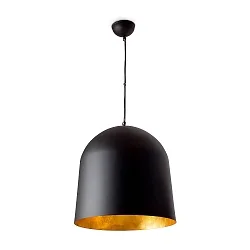 pendant luminaire CRATER E27 IP20, black matt 