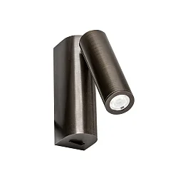 Luminaria de pared ROB LED IP20, color bronce 