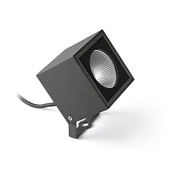 Luminaria de pared para exteriores OKO LED IP65, plomo oscuro 