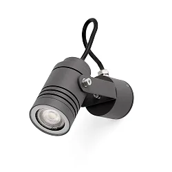 Luminaria de pared LIT GU10 IP54, plomo oscuro 