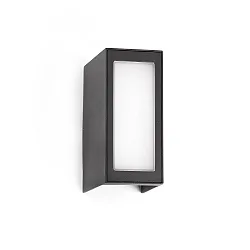 Luminaria de pared para exteriores LOG LED IP54, plomo oscuro 