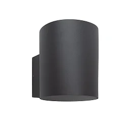 Luminaria de pared para exteriores THON LED IP55, plomo oscuro 