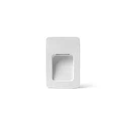 Luminaria de pared empotrable NASE abajo, angular, conmutable IP44, blanco mate 