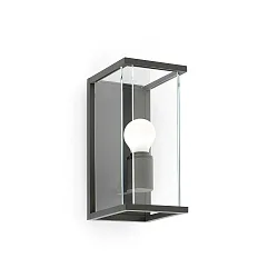 Luminaria de pared NALA E27 IP54, plomo oscuro 