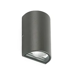 Luminaria de pared para exteriores LACE de 2 llamas LED IP54, plomo oscuro 