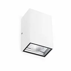 Luminaria de pared para exteriores LING de 2 llamas LED IP54, blanco mate 