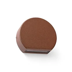 Luminaria de pared para exteriores PILL LED IP54, marrón oxidado 