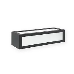 Luminaria de pared NATRON E27 IP54, plomo oscuro 
