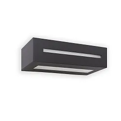 Luminaria de pared WEST E27 IP54, plomo oscuro 