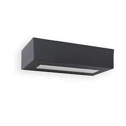 Luminaria de pared WEST E27 IP54, plomo oscuro 