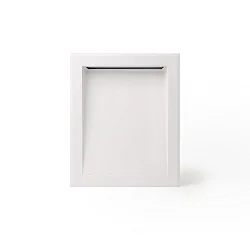 wall recessed luminaire SOUN 193 down, square, indirect IP65, white matt 