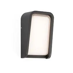 Luminaria de pared para exteriores MASK LED IP65, plomo oscuro 
