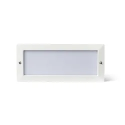 Luminaria de pared empotrable STRIPE-2 angular, con difusor IP54, blanco mate 