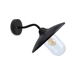 Luminaria de pared WALLY E27 IP44, marrón oxidado 