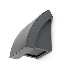 Luminaria de pared PROA GU10 IP44, plomo oscuro 