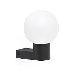 Luminaria de pared MOON E27 IP44, plomo oscuro 