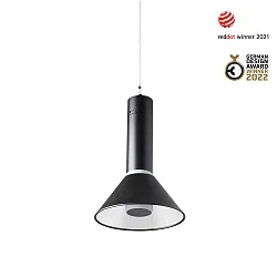 Luminaria de mesa FUJI LED IP44, satinado, negro 