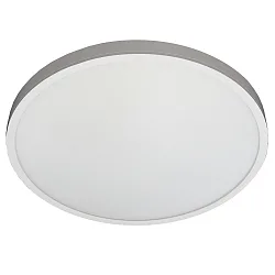 surface luminaire flat, round, suitable for VDU workstation IP54, powder coated, white dimmable