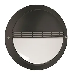 Luminaria de pared para exteriores con rejilla IP65, negro 