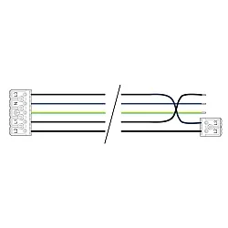 Cableado de paso DGV9166.15005x2.5 5 polos
