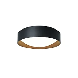 wall and ceiling luminaire PREMIUM ARCHITEKTUR Ø 30,8cm round IP40, black, metal grey dimmable