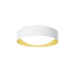 Luminaria de pared y techo PREMIUM ARCHITEKTUR Ø 30,8cm redondo IP40, dorado, blanco 