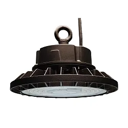 Proyector de naves potente Ø 240MM / STANDARD resistente a los impactos, directa, conmutable IP65, negro 