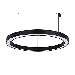 Luminaria colgante Ø 133.5CM CCT Switch, directo / indirecto, UGR < 19, multipower, forma del anillo IP40, negro regulable