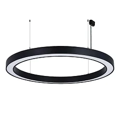 Luminaria colgante Ø 189CM CCT Switch, directo / indirecto, UGR < 19, multipower, forma del anillo IP40, negro 