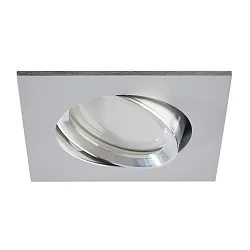 LED Recessed Downlight, GU10, 7W, 4000K, 600lm, IP20, swivelling, aluminum