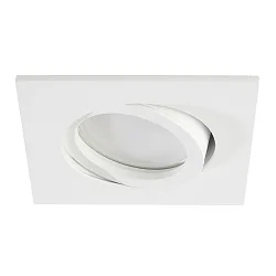 LED Recessed Downlight, GU10, 5W, 3000K, 500lm, IP20, swivelling, white