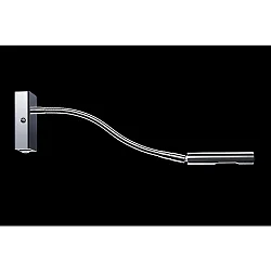 Luminaria de pared 804 con interruptor, con brazo flexible IP20, cromo 