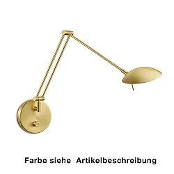 Luminaria de pared MAIA-W con brazo articulado, regulable IP20, níquel mate regulable