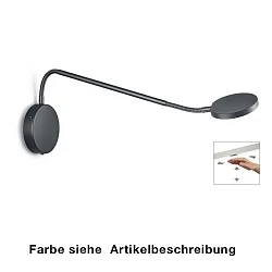 Luminaria de pared THEA-W con brazo flexible, regulable, controlable con gestos IP20, níquel mate regulable