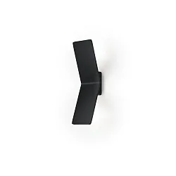 Luminaria de pared ADA de 2 llamas, angular IP20, negro regulable