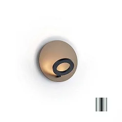 Luminaria de pared MEGGI redondo IP20, níquel mate regulable