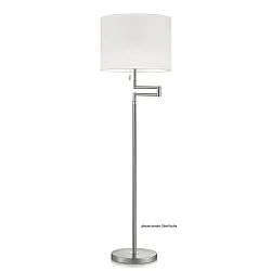 Luminaria de pedestal LILO-S cilíndrico, ajustable, con cadena de interruptor de tiro E27 IP20, mate, latón, blanco regulable