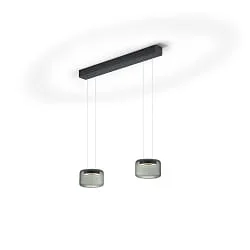 Luminaria colgante SIDRA-2 Arriba-Abajo, ajustable, controlable con gestos IP20, negro regulable
