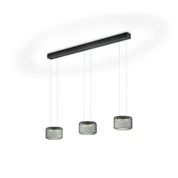 pendant luminaire SIDRA-3 up / down, adjustable, controllable with gestures IP20, black dimmable